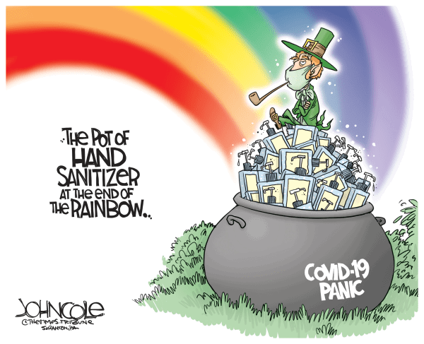 Pot of Hand Sanitizer at the End of the Rainbow by John Cole, The Scranton Times-Tribune, PA